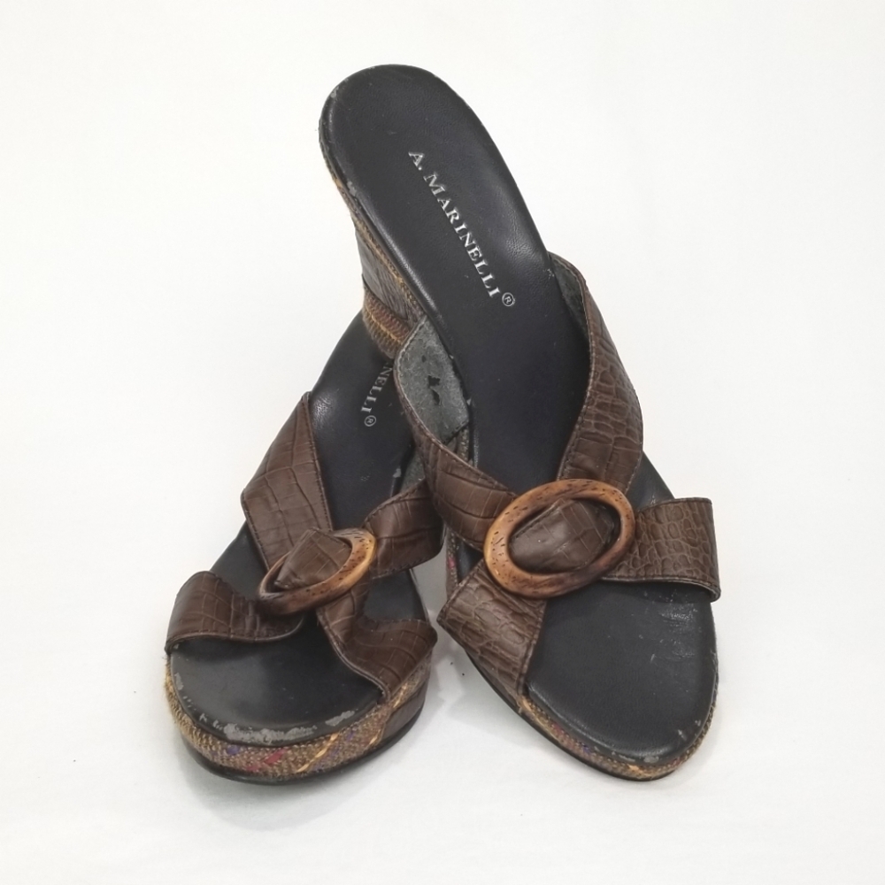 A. Marinelli Slip On Platform Slipper Shoe!